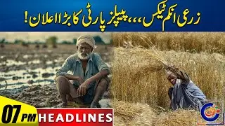 Big Announcement Of PPP | Agricultural Income Tax | 7pm News Headlines | 17 Nov 2024 | Rohi