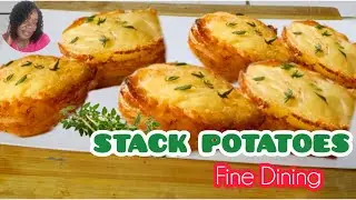 Fine Dining Parmesan Potatoes Stacks//Delicious Potatoes Recipe//Crispy Muffin Tin Potato Stacks