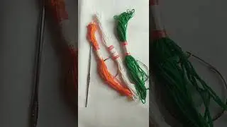 Diy Republic day Earrings / tricolour /thread earrings #shorts