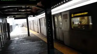 IRT Jerome Avenue Line: Woodlawn & New Lots Avenue Bound R142A (4) Trains at Fordham Road