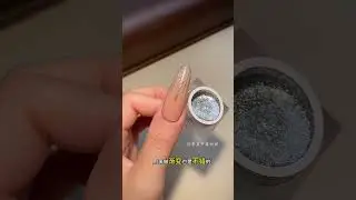 Silver Platinum Gel Nail Art #Platinum Gel Nail Art Starry Sky High Density Platinum #PlatinumGold