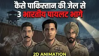 Kaise Pakistan ki jail se teen Indian pilat bhage 😱| 2D animation