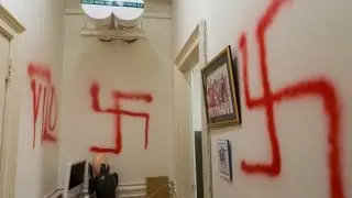 Jewish Professor's office at Columbia vandalized with Swastikas and anti-Semitic slurs