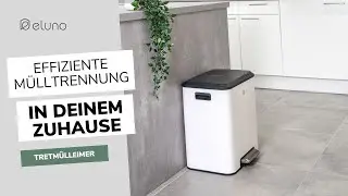 Effiziente M&uuml;lltrennung leicht gemacht! Tretm&uuml;lleimer 2 x 15 Liter | eluno