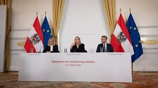 Pressefoyer nach dem Ministerrat