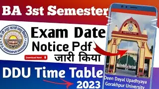 DDU Time Table 2022 -23 BA 3rd Year PDF