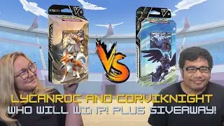 Pokemon V Battle Deck Lycanroc vs. Corviknight! PLUS Giving away FREE Pokemon Packs and Deck!