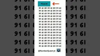 Only Geniuses Can Spot the Odd Number Out! 👀🔥   908
