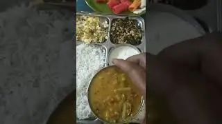 January 13, 2026rice.curd egg burji.vadhagham.bannanaflower..carrot.  sambhar. keerai.
