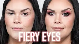 Bold Firey Red Eyeshadow Look
