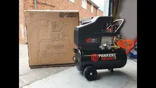 Parker Brand 24 Litre Air Compressor and Accessories | Unboxing | Set Up | Test