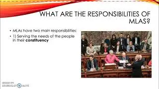 Responsibilities of Cabinet Ministers and MLAs
