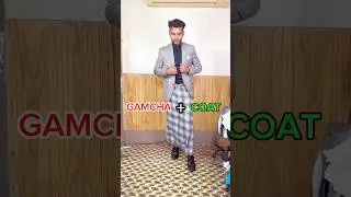 Desi Swag 🪝| Traditional Gamcha Coat Look | #EthnicStyle#GamchaCoat#DesiVibes#CulturalFashion