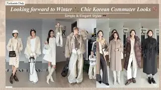 Looking forward to Winter🧥 | A simple yet Chic Korean-style commuter look🧣🕶️