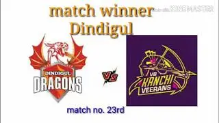 TNPL 2019 Match No.23rd Dindigul vs VB kanchi 23rd Match of Tnpl 2019 Open jackpot match.