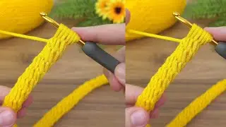 Wow!! Easy Crochet Bag Handle with Towel Yarn 💛 Perfect for Beginners! #crochet 