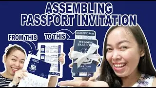 ASSEMBLING PASSPORT WEDDING INVITATION AND MATERIALS/EQUIPMENTS NEEDED | SUPER EASY | Cassy Soriano