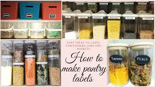 How to label kitchen containers and baskets | lots of ideas to label kitchen containers and jars