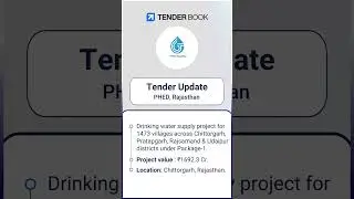 ₹1692 Cr Water Infra Project + More | Latest Indian Government Tenders | 24th July 2025