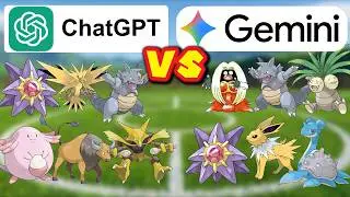 ChatGPT vs Google Gemini POKEMON BATTLE!! - Which AI is better at Competitive Pokemon?