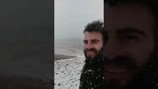 snow  in voula beach near Athens jan 2021#snow #2021 #athens #greece #beach #visitgreece #greek