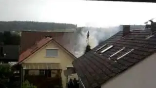 Blitzeinschlag in Baum Stegaurach bei Bamberg