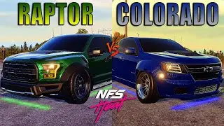 NFS Heat - FORD F-150 Raptor vs CHEVROLET Colorado ZR2 (Best Engine Fully Upgraded Ultimate+ Parts)