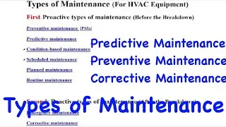 Types of Maintenance for HVAC Equipment1