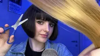 ASMR Hairdresser Gives You a Haircut💇‍♀️✂️ (hair brushing + gum chewing, roleplay)