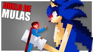 Sonic MUTANTE ataca Super Homem no People Playground com Mods