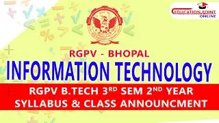 Information Technology (IT) RGPV B.Tech 3rd Sem 2nd Year Syllabus & Class Announcement