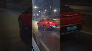 Tata Curvv Ev Red Color - Road Presence at Night #electriccar #tatamotors