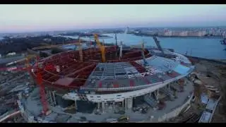 Крестовский стадион&mdash; строящийся стадион в Санкт-Петербурге с квадрокоптера AerialRussia