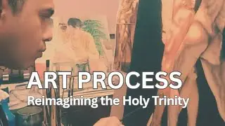 Art Process Reimagining the Holy Trinity #art #christianity #spirituality