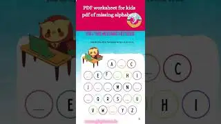PDF worksheet for kids #alphabet #learingenglish