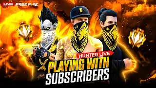 🔴HUNTER LIVE👑PLAYING WITH SUBSCRIBERS💪 Garena Freefire || Road To 4k🎯#shortslive #freefirelive