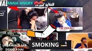 😱 TM Excali  and TM Amaterasu smoking🚬🚬 😂 in finals of valo tournament | Excali left TM