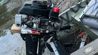 Homemade lawn mower outboard