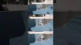 Obra t&eacute;cnica em piscina com rampa acentuada. Quer o mesmo resultado? Envie mensagem👌 #pool #Shorts