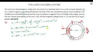 10.Calculate current needed in coil around the core to produce a magnetic flux of 0.2mWb in airgap.
