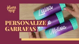 Como personalizar garrafas com adesivo vinil