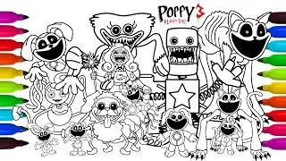 POPPY PLAYTIME COLORING 🎨 | Draw & Color All Characters | Huggy Wuggy & Friends #f879