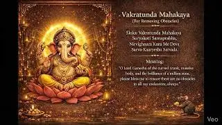 Vakratunda Mahakaya Ganesh Sloka | Remove Obstacles | Morning Prayer
