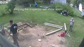 Ledger Board and Flashing and waiting for inspector to show