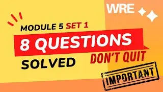 WRE | MODULE 5 | PREVIOUS YEAR QUESTIONS | SOLVED | APJAKTU | CET307