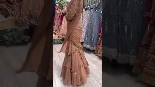 Awesome Light Brown Color Georgette Thread With Sequence Lehenga Choli
