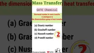 Mass Transfer | Sherwood Number | GATE_Prep| #shorts #chemical_insight
