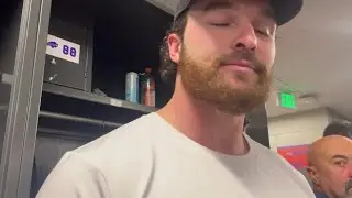 Bills tight end Dawson Knox reacts to Joey Bosa's play