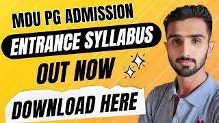 MDU Entrance Exam 2024 || MDU Entrance Exam Syllabus | MDU Entrance Question Paper #mduadmission2024