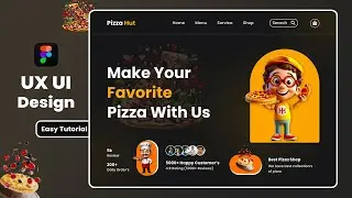 New Food web Landing Page UX UI In Figma । Easy Tutorial 🥰💕